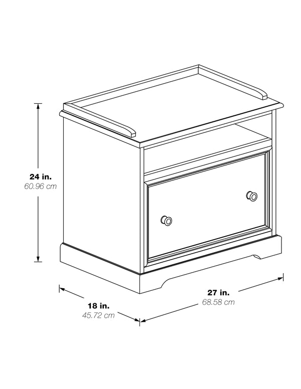 OSP Home Furnishings Country Meadows File Cabinet Plantation Grey
