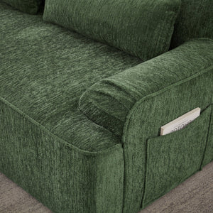 English Elm Chenille L-Shape Oversized Sofa - Plush, No Assembly Minimalist Couch For Living Rooms & Apartments W2339S00068