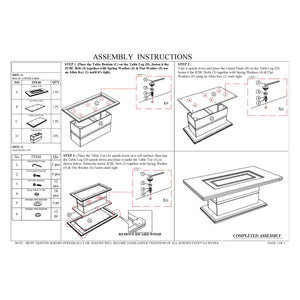 English Elm ARIYA High Gloss Dark Gray Coffee Table with Solid Wood Frame, Glitter Accents & Glass Inlay Finish DARK GREY 32.1 L x 14 W x 18.6 H B201S00387