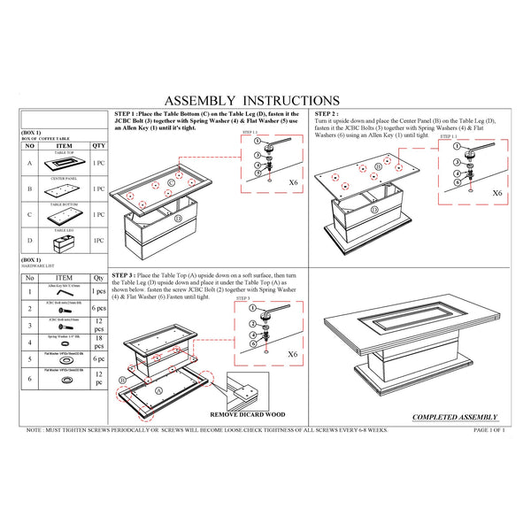 English Elm ARIYA High Gloss Dark Gray Coffee Table with Solid Wood Frame, Glitter Accents & Glass Inlay Finish DARK GREY 32.1 L x 14 W x 18.6 H B201S00387