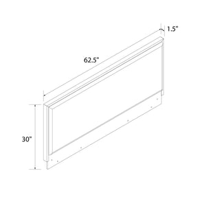 English Elm Upholstered Canvas and Oak Veneer Headboard for Modern Minimalist Bedroom Decor Light Oak B2733P436847