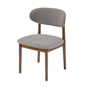 English Elm Christopher Knight Home® - Contemporary Grey Upholstered Side Chair Set Of 4 With Walnut Legs & Curved Back For Versatile Use N768P331579G_4