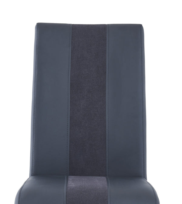 English Elm ALTIS Modern Fabric Dining Chair Set with C-Style Metal Legs, Padded Seat, Solid Wood Frame Black 3 L x 18.5 W x 21.5 H B201P291552