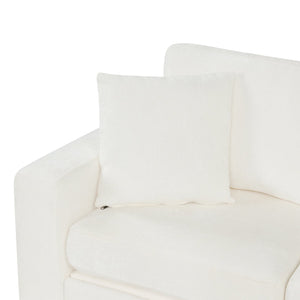 English Elm Swivel Barrel Accent Chair Chenille Tufted Round Club Seat for Living Room Lounge N719S002260K