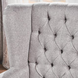 Christopher Knight Home® - Noble House - Laird Traditional Winged Grey Fabric Accent Chair