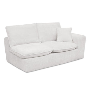 English Elm 107'' Boucle L-shaped Sectional with Reversible Chaise Deep Foam Seat Living Room Beige W1413S00162
