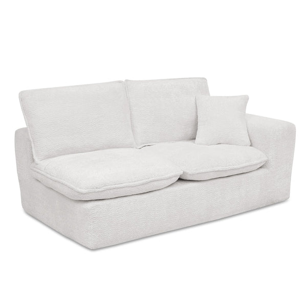 English Elm 107'' Boucle L-shaped Sectional with Reversible Chaise Deep Foam Seat Living Room Beige W1413S00162