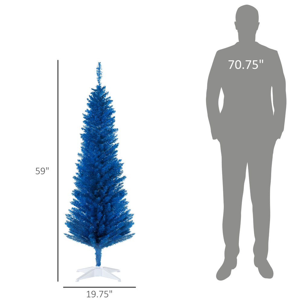 English Elm Christmas Pencil Tree 5 Foot Slim Artificial with 294 Branch Tips for Small Spaces T3971P415235
