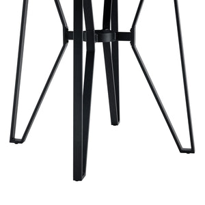 English Elm Christopher Knight Home® - Round Mid-Century Bar Table with Hairpin Metal Legs and Open Shelf, 46.85" Diameter, Stylish Dining Ash Brown N771P205281A