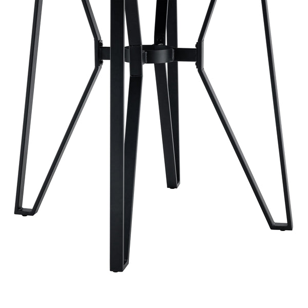 English Elm Christopher Knight Home® - Round Mid-Century Bar Table with Hairpin Metal Legs and Open Shelf, 46.85" Diameter, Stylish Dining Ash Brown N771P205281A