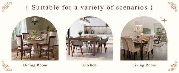 English Elm Table And Chair Set - Elegant Black Wood-Grain Mdf Dining Table With 8 Light-Gray Linen Chairs W1151S04159-GIGA