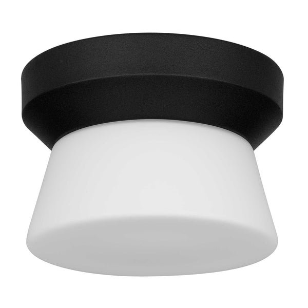 English Elm 7 Inch Led Flush Mount Ceiling Light with Etched Glass Diffuser for Modern Interiors B370P399114