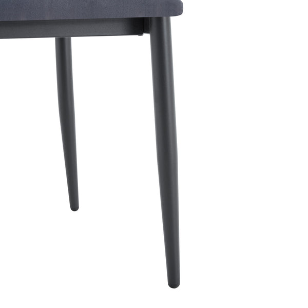 English Elm Elegant Velvet Tufted High Back Dining Chair with Tapered Metal Legs for Modern Rooms W3875P401461