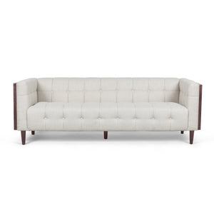 English Elm Christopher Knight Home® - 69871.00Abge_69871.00Bbge Elegant 3-Seater Sofa With Mid-Century Charm And Plush Beige Upholstery N771P225911M_N771P225927M