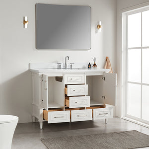 English Elm Fully Assembled 48'' Freestanding Single Bathroom Vanity With Two Handle Sets For Easy Customization W1826P308991