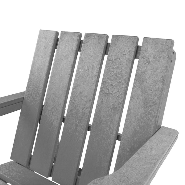 English Elm Shoreline Recycled Hdpe Folding Adirondack Chair Fully Assembled Modern Patio Seating Gray B2745P409683