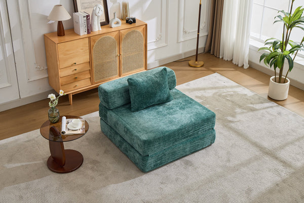 English Elm Compression Sofa: Versatile Chenille Floor Bed, No Assembly, Modular Design For Small Spaces & Guests W3723P345644