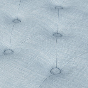 English Elm Shandra Tufted Top Upholstered Storage Bench Light Blue with 44.5" Interior, 400lb Capacity Elegance B035P341160