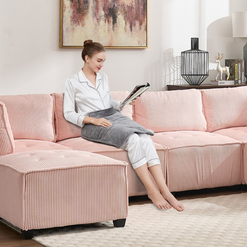 English Elm United We Win U-Shaped Modular Sectional Sofa With Reversible Chaise For Custom Living Room Comfort W1568S00154-GIGA