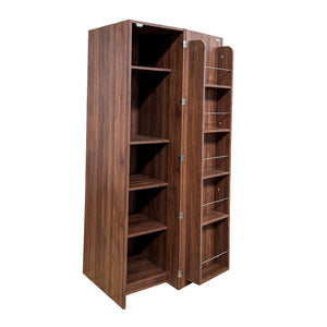 English Elm Kitchen Pantry Cabinet Freestanding Melamine Storage with Shelves for Dining Room Walnut W331P435939