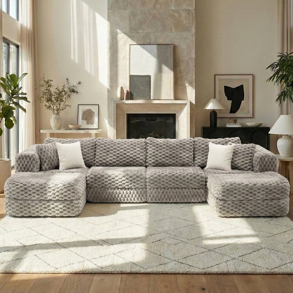 English Elm Swivel Barrel Accent Chair Chenille Tufted Round Club Seat for Living Room Lounge Grey N719S002360E
