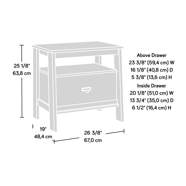 English Elm Night Stand - Versatile Brown Finish With Smooth-Glide Drawer & Open Shelf For Stylish Storage Solutions B356P367906