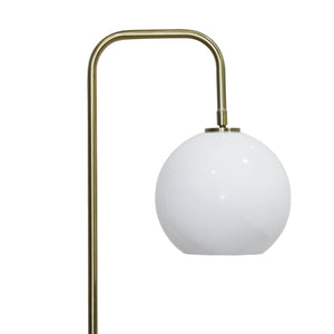 English Elm Ashcroft Furniture - Tall Corner Floor Lamp - Elegant White Shade, Marble Base For Cozy Lighting In Living Rooms & Offices B183P315098