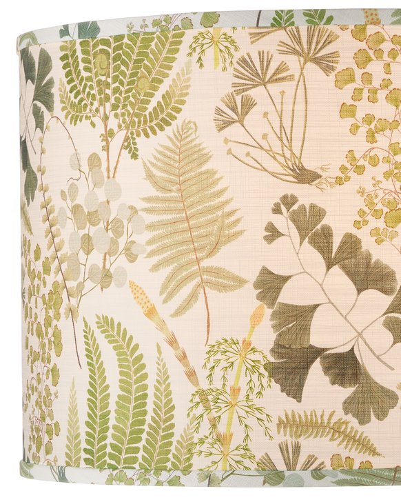 Currey & Company Theodora Drum Lamp Shade - Lush Forest-inspired Design By Lacefield For Elegant Home Ambiance Green Cotton 0900-6009-currey-company