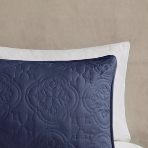 English Elm 3 Reversible Bedspread Set Full/Queen Soft Microfiber Comforter with Plush Polyester Fill, Cozy Layering, Durable Finish Navy 13.39 L x 15.35 W x 11.81 H B035P148229