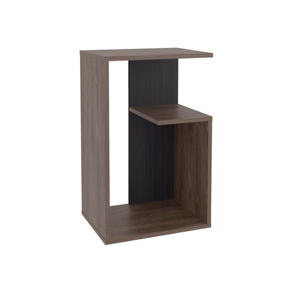 English Elm Side Table Sallis - Compact Dark Walnut Accent Table For Living Rooms, Storage & Style Combined! B092P309182-GIGA