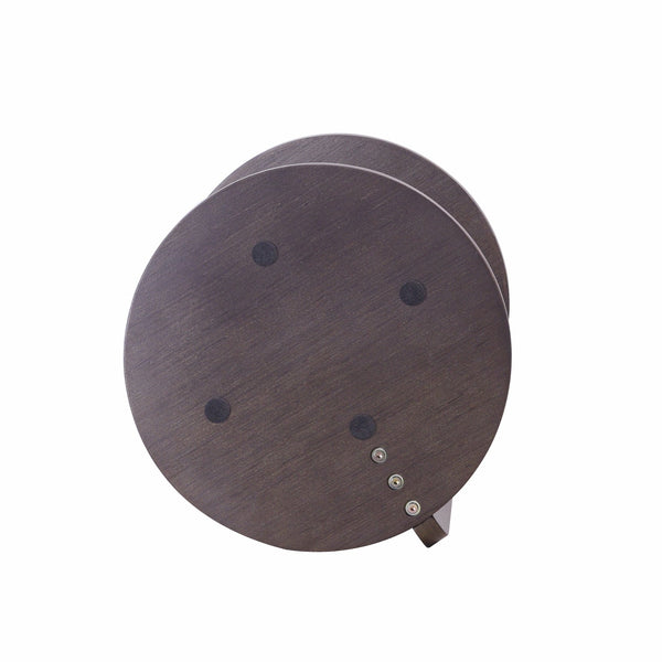 English Elm 32.68 Inch Black Oak Veneer Nesting Round Coffee Table Set for Modern Living Rooms W2899P435700