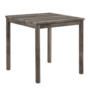 English Elm Lucenzo Counter Height Pub Set Distressed Wood Table with Tufted Linen Stools Brown B2749P413175