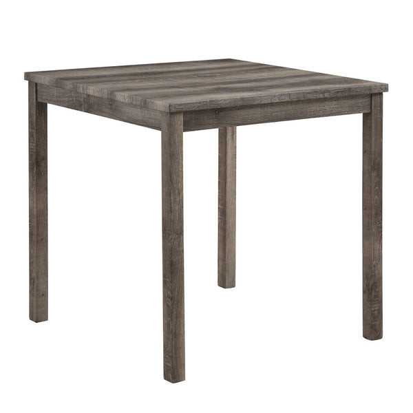 English Elm Lucenzo Counter Height Pub Set Distressed Wood Table with Tufted Linen Stools Brown B2749P413175