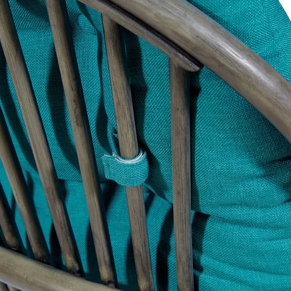 OSP Home Furnishings Tahiti Rattan Swivel Rocker Blue