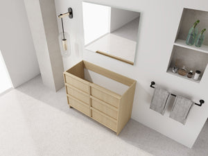 English Elm 42" Freestanding Bathroom Vanity Plywood Build Soft-close Doors Dune Oak Finish W999P392896