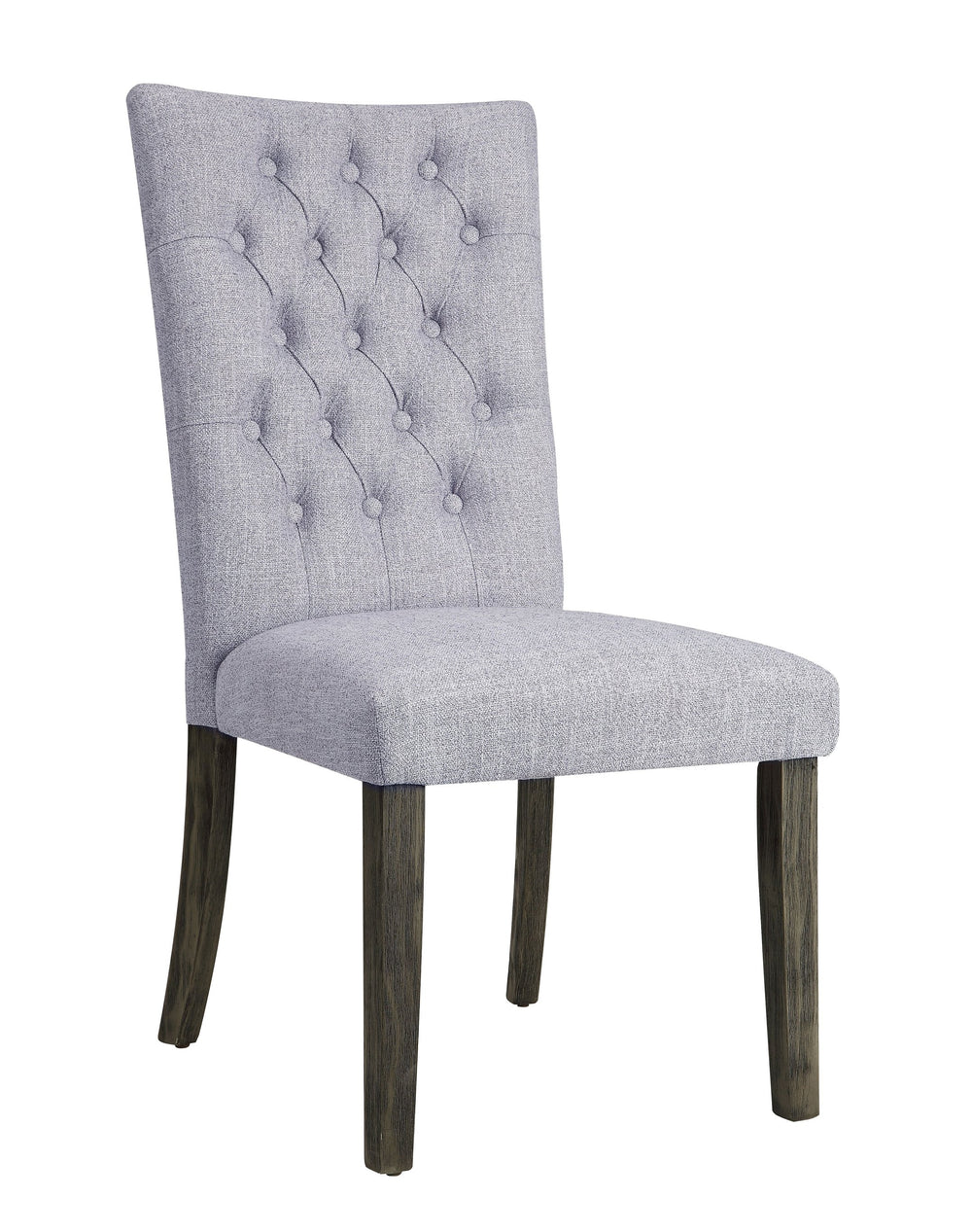English Elm Merel Gray Linen Armless Parsons Chairs Set of 2 — Tufted High-Back Padded Seats, Gray Oak Legs B2726P345241