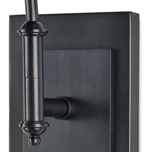 Ashby Bronze Swing-Arm Wall Sconce with Elegant Eggshell Shade - Classic Lighting for Any Room