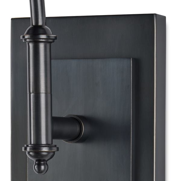 Ashby Bronze Swing-Arm Wall Sconce with Elegant Eggshell Shade - Classic Lighting for Any Room