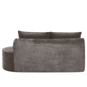 English Elm 138.6" Curved Modular Sectional Sofa Low Profile High Density Foam Living Room Lounge Light Brown N767P366006L