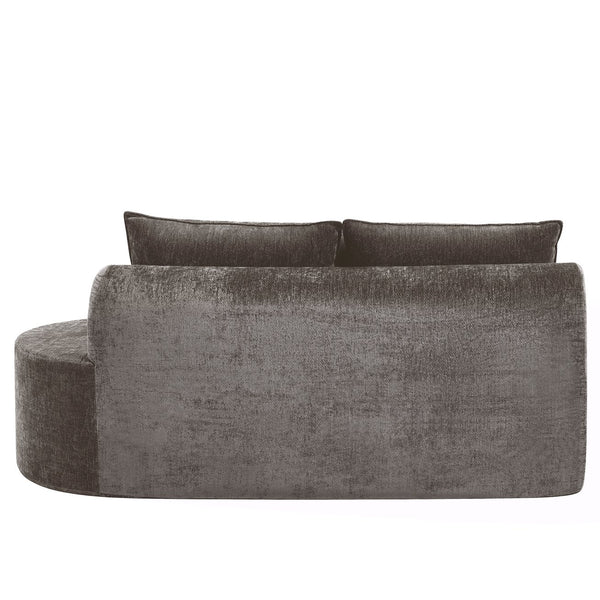English Elm 138.6" Curved Modular Sectional Sofa Low Profile High Density Foam Living Room Lounge Light Brown N767P366006L
