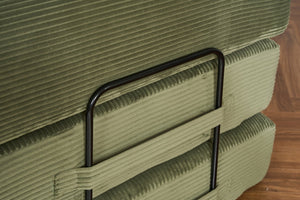 English Elm Convertible Sleeper Sofa Bed Corduroy 4-in-1 Folding Floor Couch with 35D Sponge Support and No-Assembly Green W3434P378558