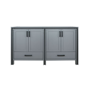 English Elm Dark Grey Double Bath Vanity 60 in W x 22 in D — Solid Wood Frame, Soft-Close Drawers, Fully Assembled B2731P260709