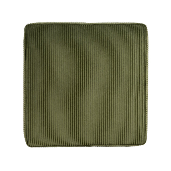 English Elm Upholstered Corduroy Square Ottoman with Pocket Coil Support for Living Room Use N757P180768E