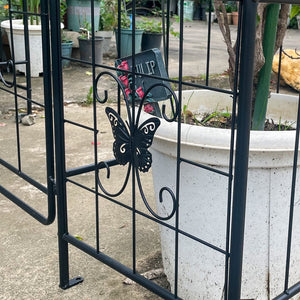 English Elm Garden Arch Arbor Trellis With Gate - Durable Metal Design For Climbing Plants, Weddings & Patios W840P321539