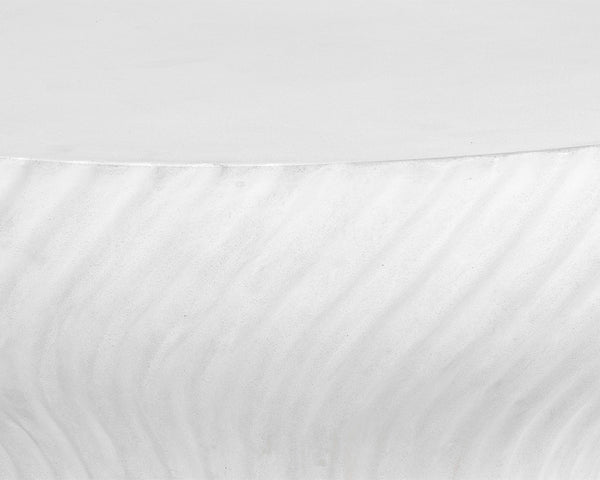 Sunpan Cara Coffee Table - Unique Round Concrete Design with Stunning Swirl Base for Indoor & Outdoor Use