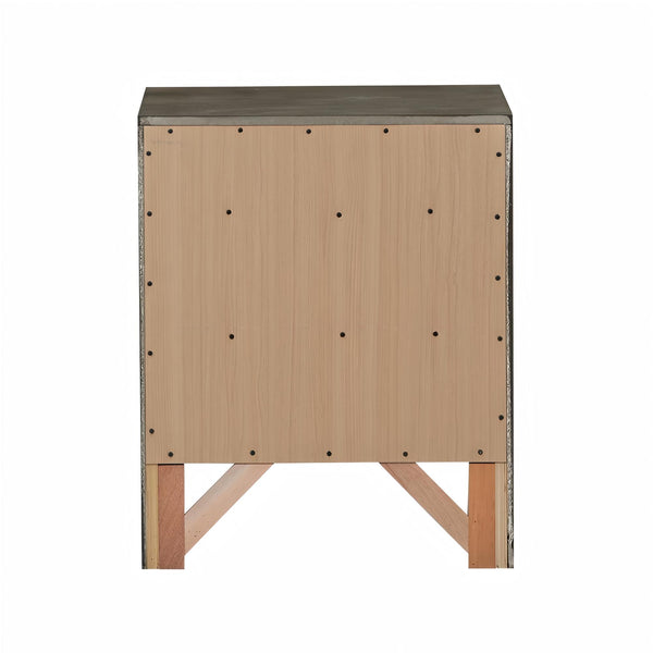 English Elm Elegant Gray Storage Nightstand with 3 Spacious Drawers, Curved Fronts, 28"H x 23"W x 17"D, Ready-to-Use B078108040