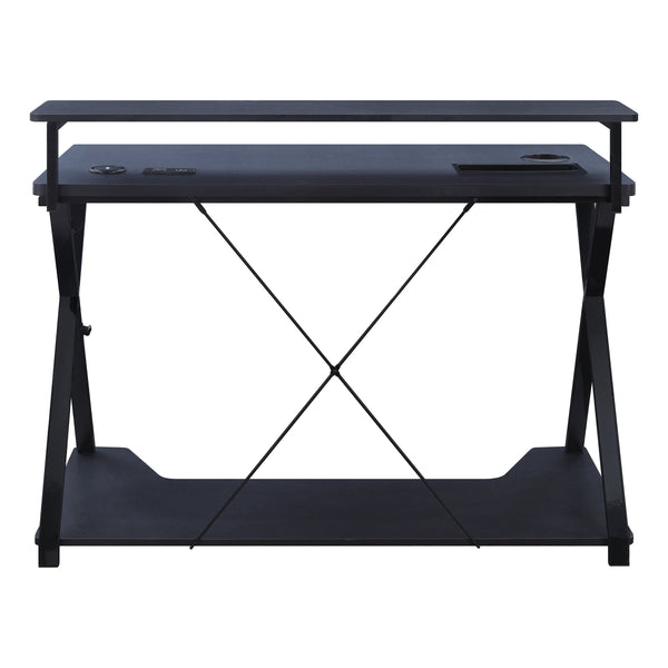 OSP Home Furnishings Checkpoint Gaming Desk Black / Carbon