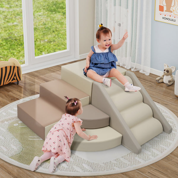 English Elm 9-piece Soft Foam Toddler Climbing Play Set with Velcro Blocks for Indoor Playrooms Colorful N710P444692E