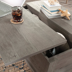 English Elm Lift-Top Coffee Table With Versatile Storage & Stylish Brown Finish For Modern Living Spaces B356P367796