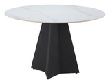 Izar Dining Table White 110356 Zuo Modern